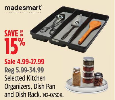 Madesmart Selected Kitchen Organizers, Dish Pan and Dish Rack