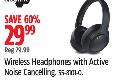 Wireless Headphones with Active Noise Cancelling.