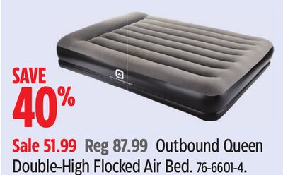 Outbound Queen Double-High Flocked Air Bed