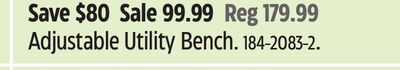 Adjustable Utility Bench.