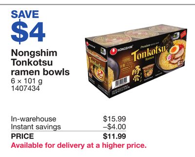 Nongshim Tonkotsu ramen bowls