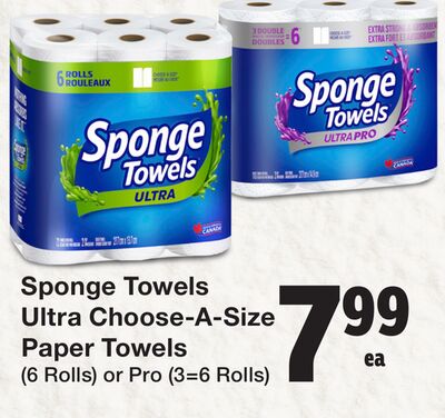 Sponge Towels Ultra Choose-A-Size Paper Towels