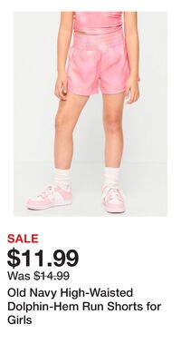Old Navy High-Waisted Dolphin-Hem Run Shorts for Girls