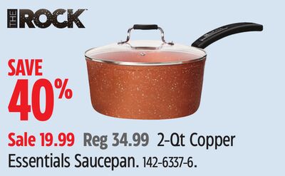 Heritage The Rock 2-Qt Copper Essentials Saucepan.