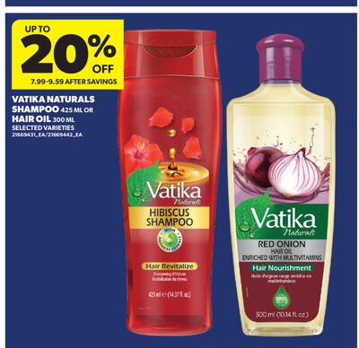 VATIKA NATURALS SHAMPOO 425 ML OR HAIR OIL 300 ML