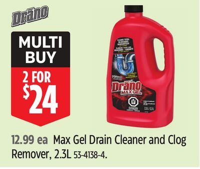 Drano Max Gel Drain Cleaner and Clog Remover