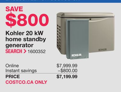 Kohler 20 kW home standby generator
