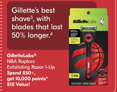 GilletteLabs® NBA Raptors Exfoliating Razor 1-Up