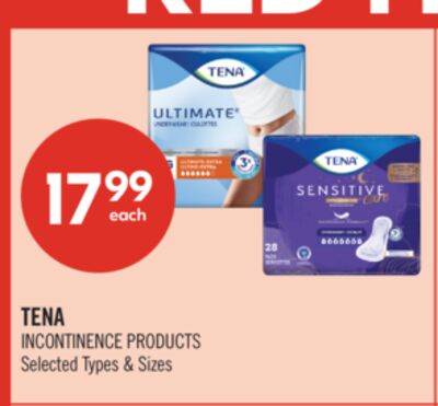 TENA INCONTINENCE PRODUCTS
