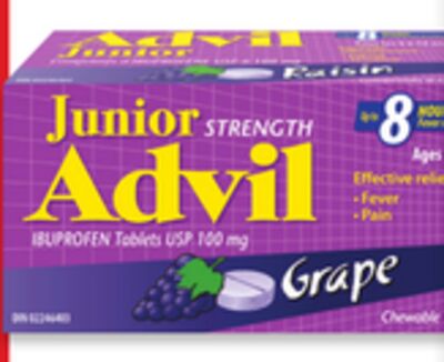 Junior chewable Advil 40s