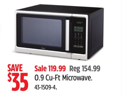 MASTER 0.9 Cu-Ft Microwave.