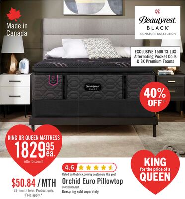 Beautyrest Black Signature Orchid Euro Pillowtop King Mattress