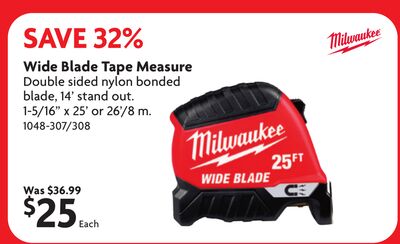 Wide Blade Tape Measure
