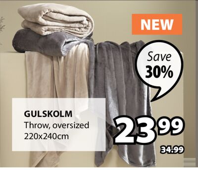Gulskolm Throw
