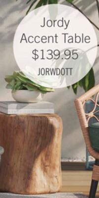 Jordy 15" Faux Wood Accent Table - Natural