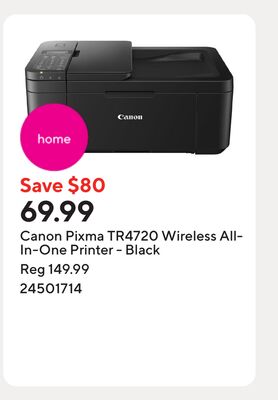Canon Pixma TR4720 Wireless All-In-One Printer - Black