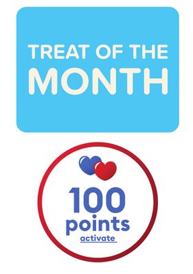 Earn 100 points Treat of the month
