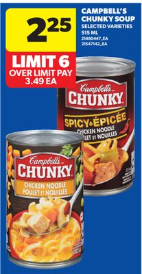 CAMPBELL'S CHUNKY SOUP, 515 ML