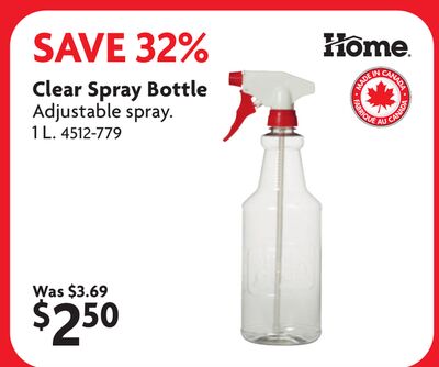 Clear Spray Bottle