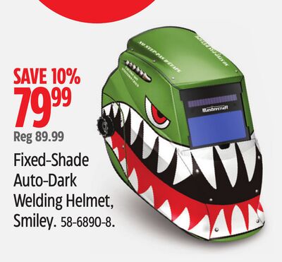 Mastercraft Fixed-Shade Auto-Dark Welding Helmet