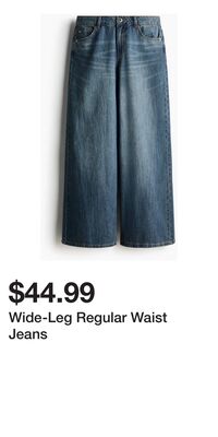 Wide-Leg Regular Waist Jeans