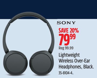 Sony Lightweight Wireless Over-Ear Headphones