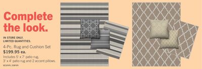 4-Pc. Rug and Cushion Set