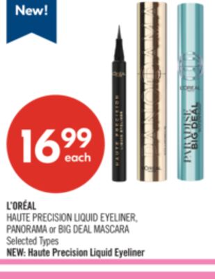 L'ORÉAL HAUTE PRECISION LIQUID EYELINER, PANORAMA or BIG DEAL MASCARA