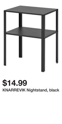 KNARREVIK Nightstand, black