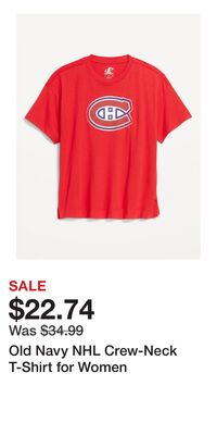 Old Navy NHL Crew-Neck T-Shirt for Women