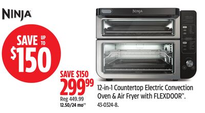 Ninja 12-in-1 Countertop Electric Convection Oven & Air Fryer with FLEXDOOR™.