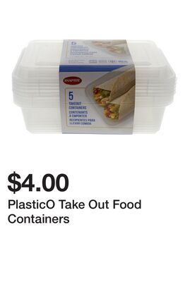 PlasticO Take Out Food Containers