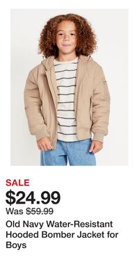 Old Navy Water-Resistant Hooded Bomber Jacket for Boys