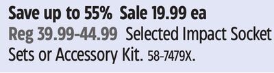 MAXIMUM Selected Impact Socket Sets or Accessory Kit