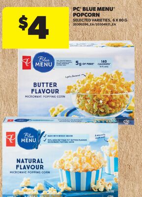 PC® BLUE MENU® POPCORN, 6 X 80 G