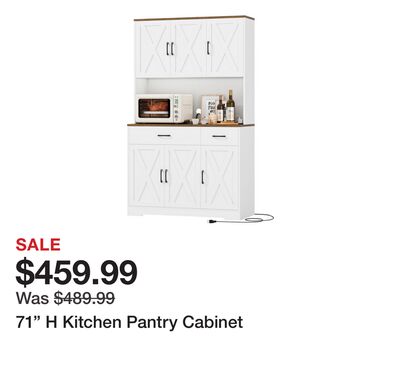 71" H Kitchen Pantry Cabinet