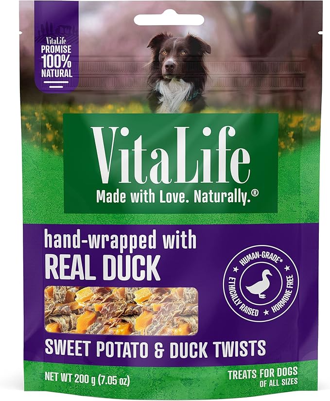 [Amazon.ca] VitaLife 200 g Sweet Potato & Duck Twists, All Natural Dog Treats ($4.65 or less with S&S)