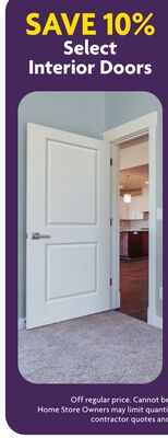 SAVE 10% Select Interior Doors