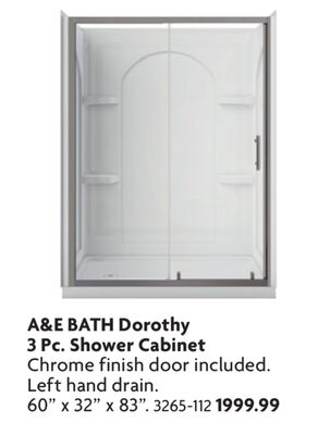 Dorothy 3 Pc. Shower Cabinet