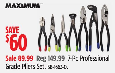 MAXIMUM 7-Pc Professional Grade Pliers Set