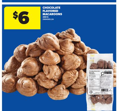 CHOCOLATE FLAVORED MACAROONS, 260 G