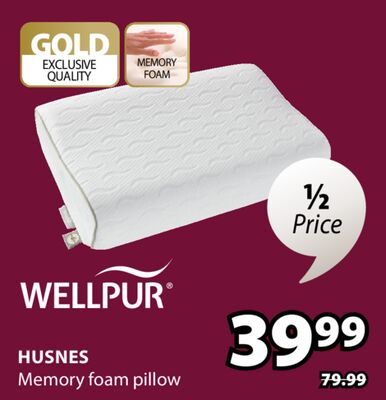 Wellpur Husnes Memory foam pillow