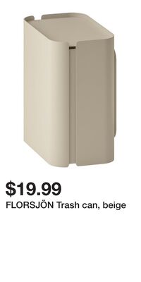 FLORSJÖN Trash can, beige