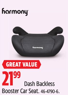 Harmony Dash Backless Booster Car Seat