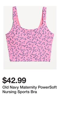Old Navy Maternity PowerSoft Nursing Sports Bra