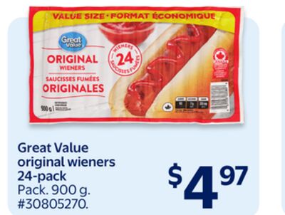 Great Value Original Wieners 24-Pack