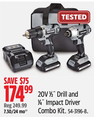 MAXIMUM 20V 1⁄2˝ Drill and 1⁄4˝ Impact Driver Combo Kit