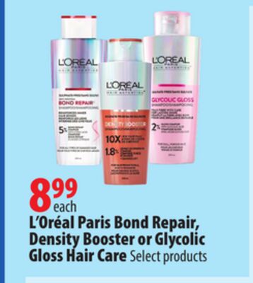 L'Oréal Paris Bond Repair, Density Booster or Glycolic Gloss Hair Care