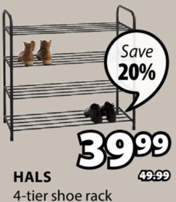 Hals 4-tier shoe rack