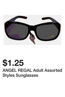 ANGEL REGAL Adult Assorted Styles Sunglasses